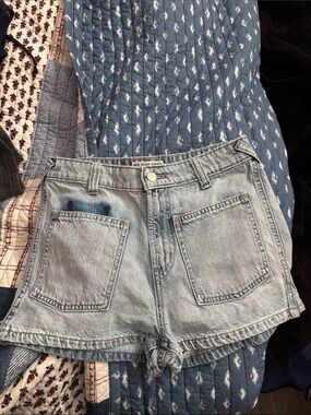 We The Free Light Wash Denim Jean Shorts